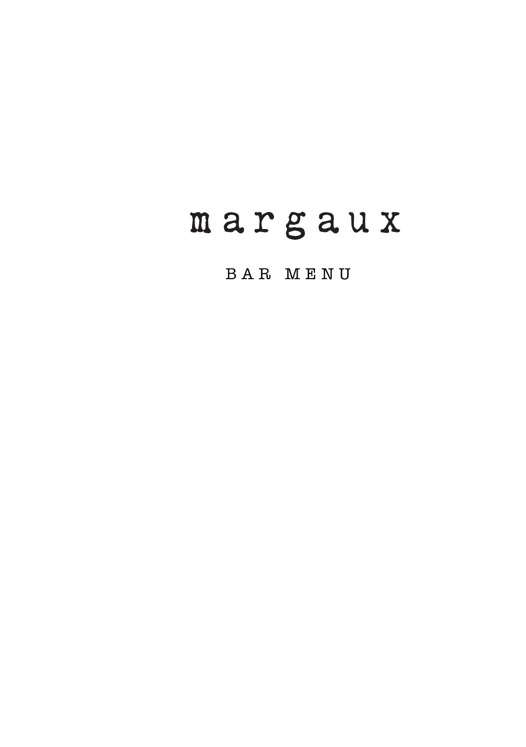 Bar Menu — page 1