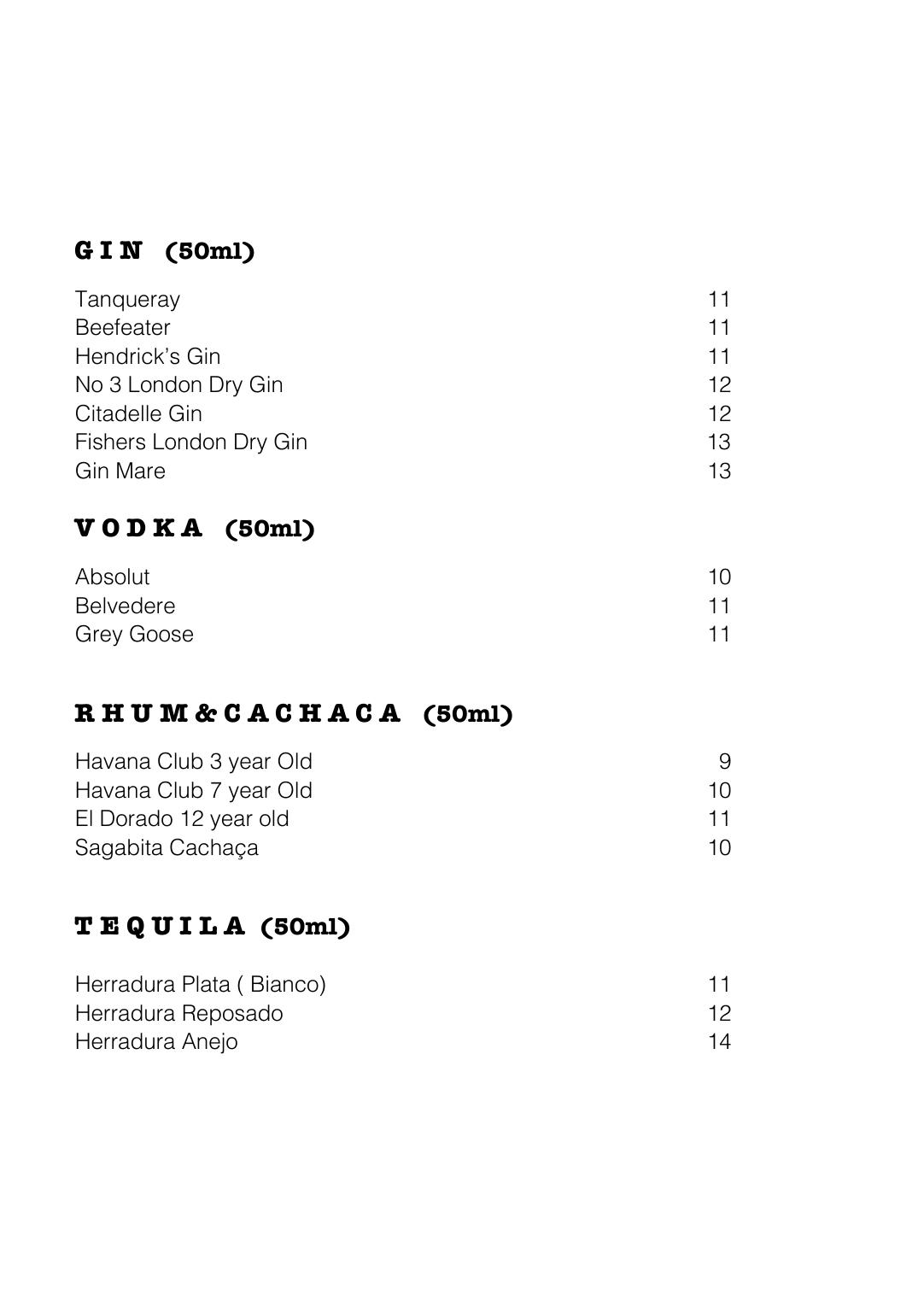 Bar Menu — page 4