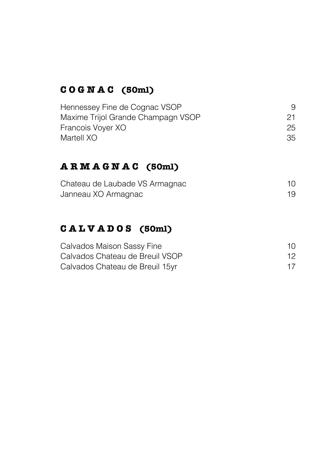 Bar Menu — page 7