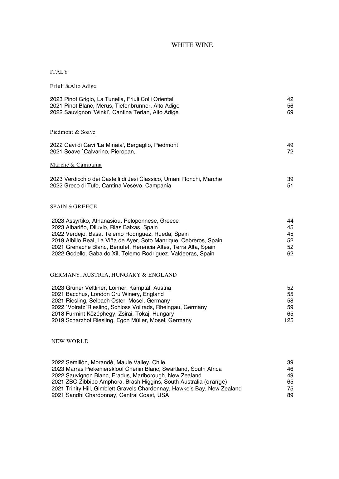 Wine List — page 3