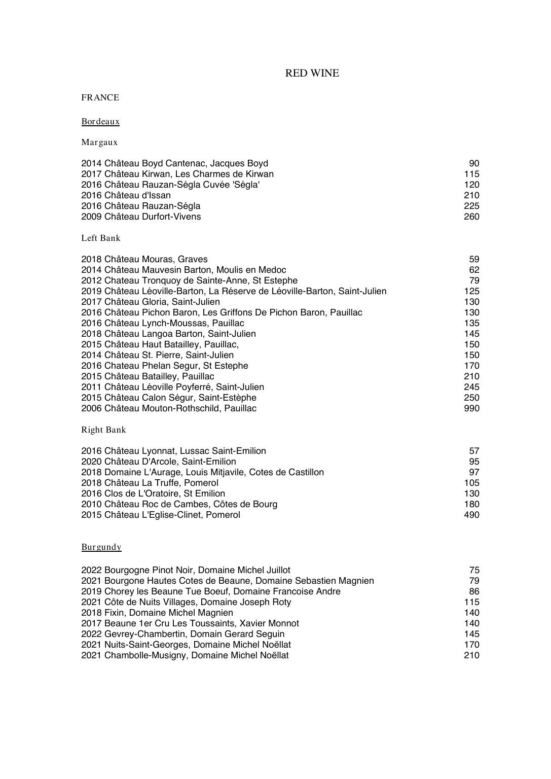 Wine List — page 4