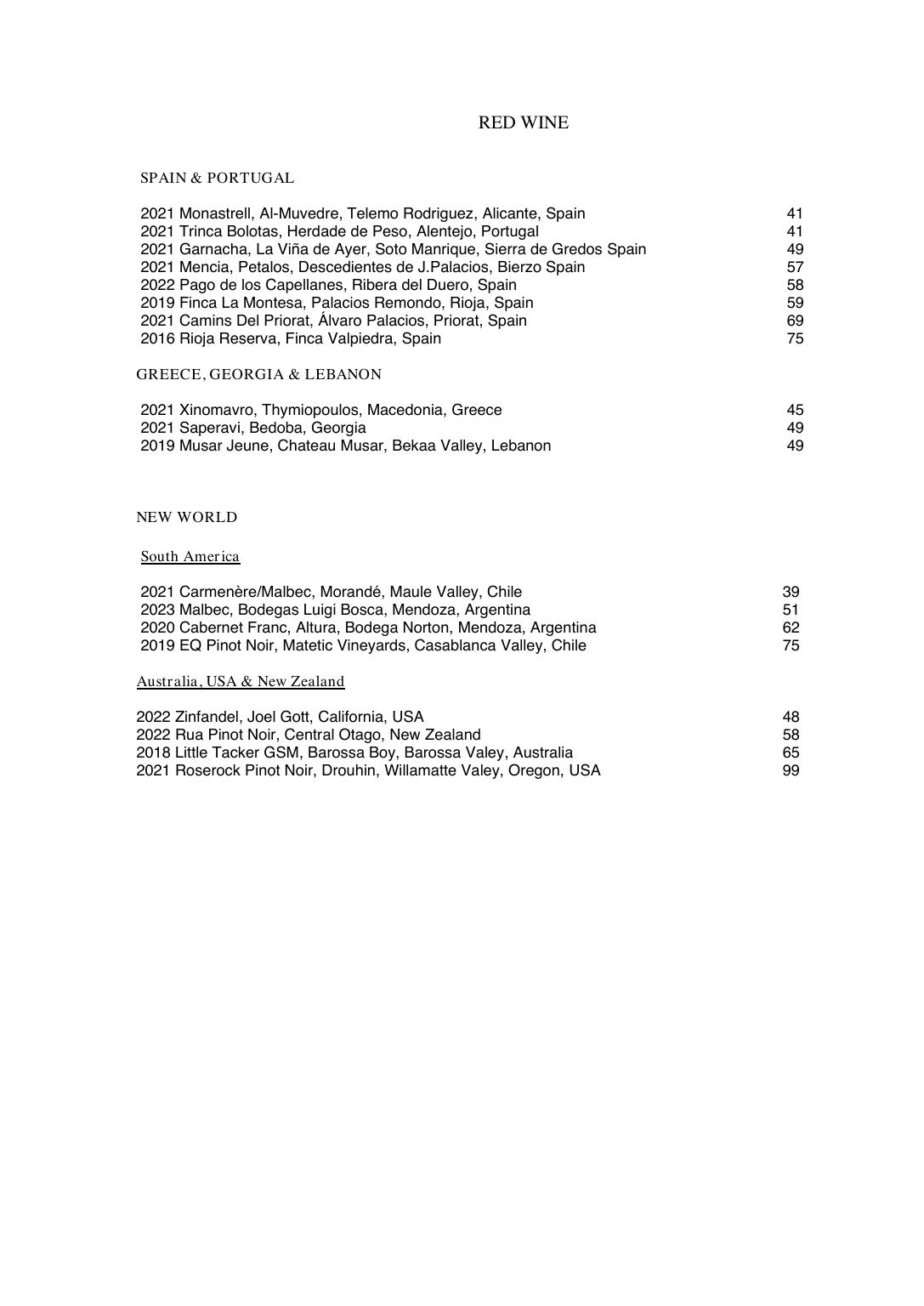 Wine List — page 6